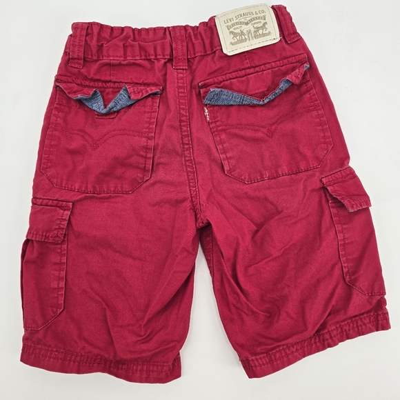 Levi's Boys Red Cargo Shorts Size 7 Regular - Picture 4 of 4